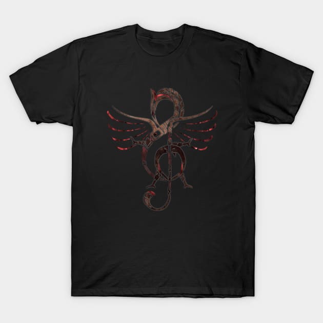 Native Griffinweave Red T-Shirt by AntlerHillArts